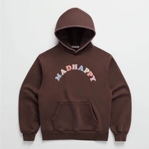 Madhappy Plaid Cooper Fleece Hoodie in Arabica